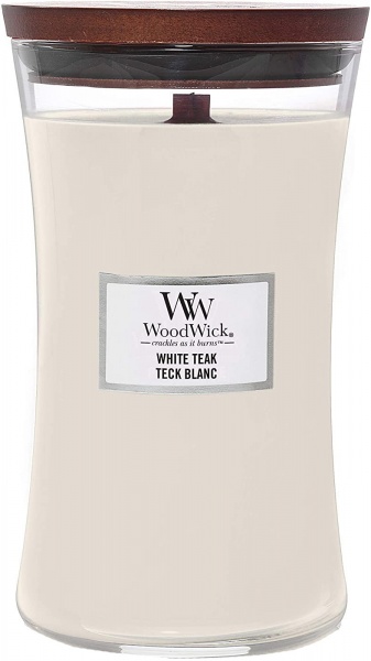 Свеча ароматическая Woodwick Large White Teak 609 г 