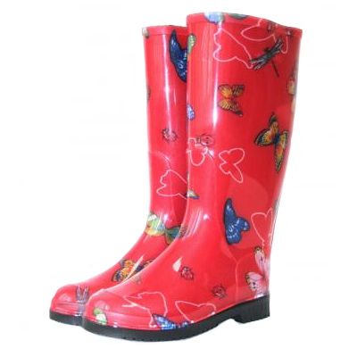 Сапоги резиновые Бабочки красные 38 размер