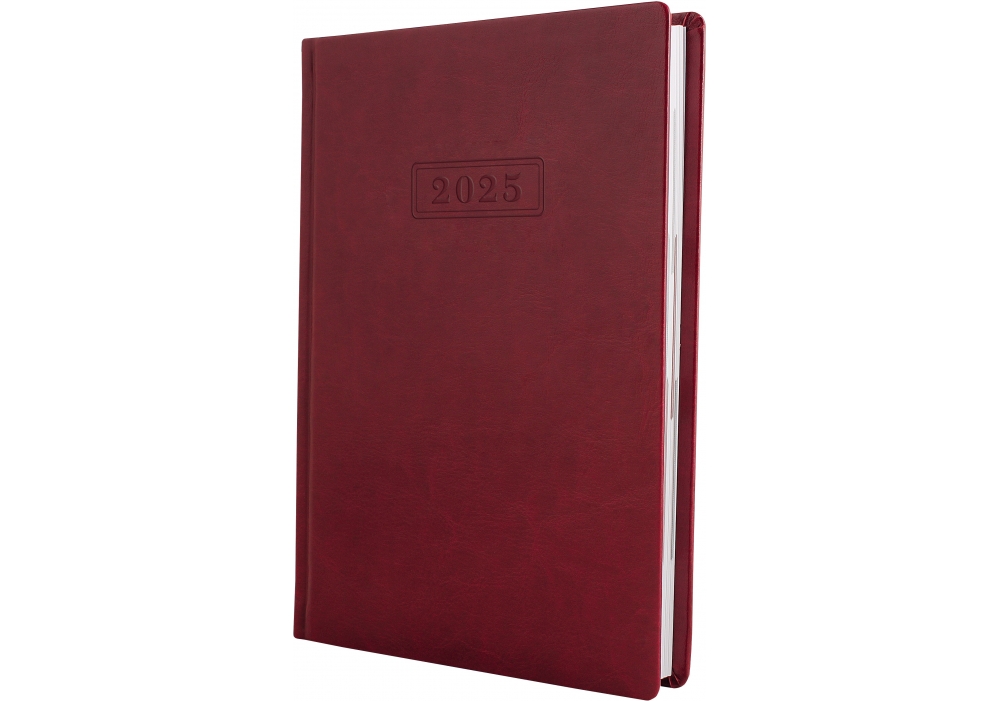 Щоденник датований Optima Nebraska A5 2025 O25233-18 бордовий