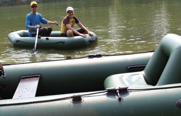 Крісло надувне для човна Ладья ПВХ ЛКН-190-220 зелений