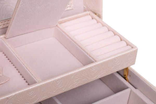 Сундучок для украшений Delux молочный