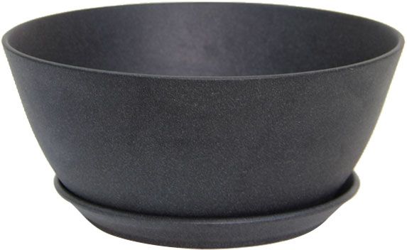 Горшок керамический Ориана-Запорожкерамика Бонсайница Новая круглый 5,5 л черный 