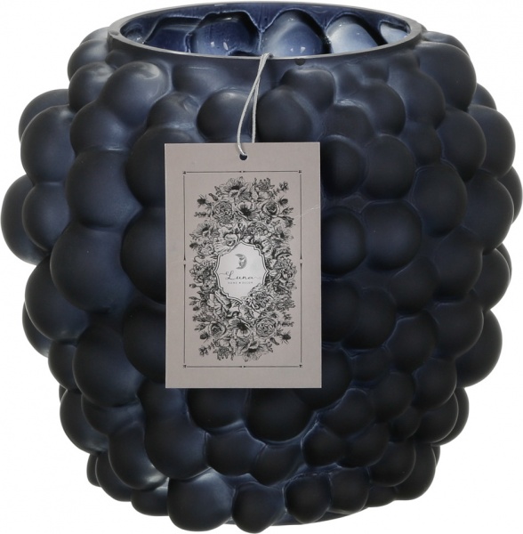 Ваза стеклянная Bubbles 20 см черная 