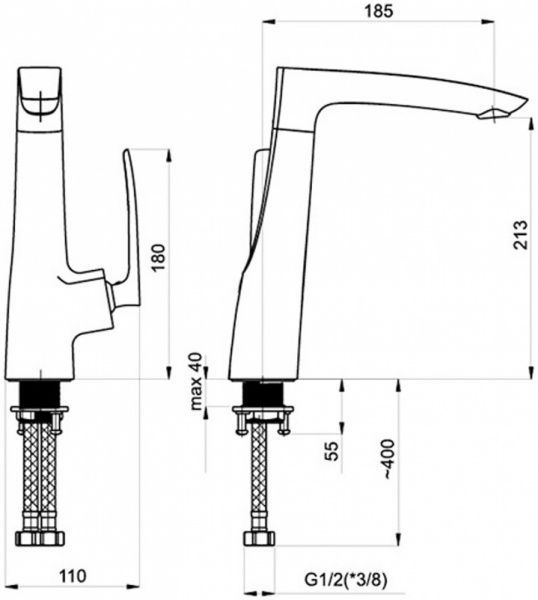 Змішувач для кухні Rubineta Aero 540034