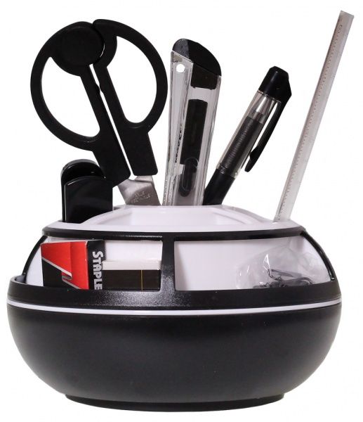 Набір настільний 9 предметів обертовий чорно-білий 7064 SCHOLZ