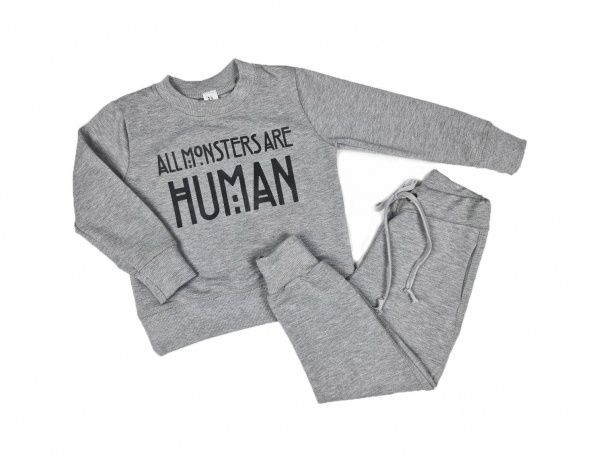 Спортивный костюм Luna Kids 2 д/х р.122 серый меланж 