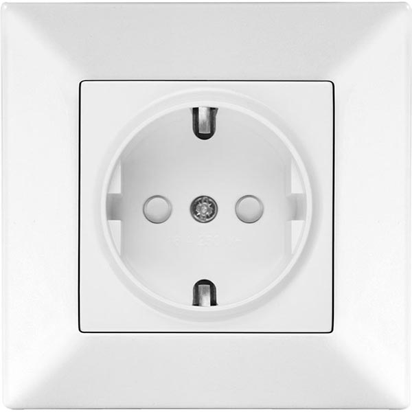Розетка Viko Meridian з заземленням так з/ш біла