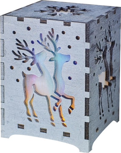 Прикраса новорічна Олень 8 см різнокольоровий 1220323