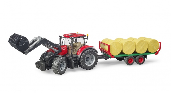 Машинка Bruder Case IH Optum 300CVX з причепом для тюків 1:16 03198