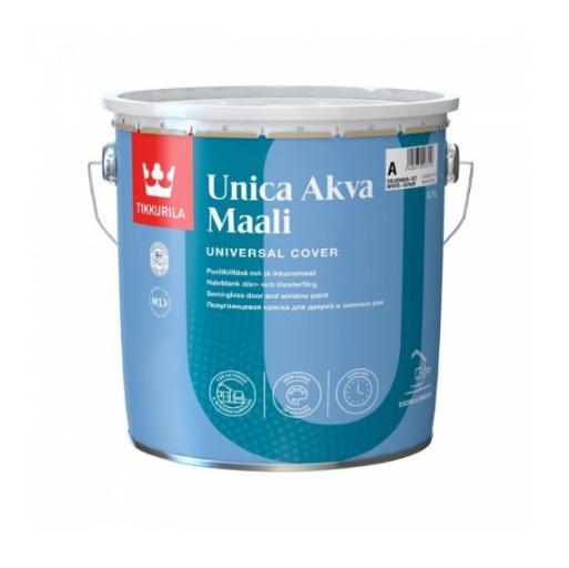 Краска акриловая Tikkurila Unica Akva База А полуглянец белая 0,9л
