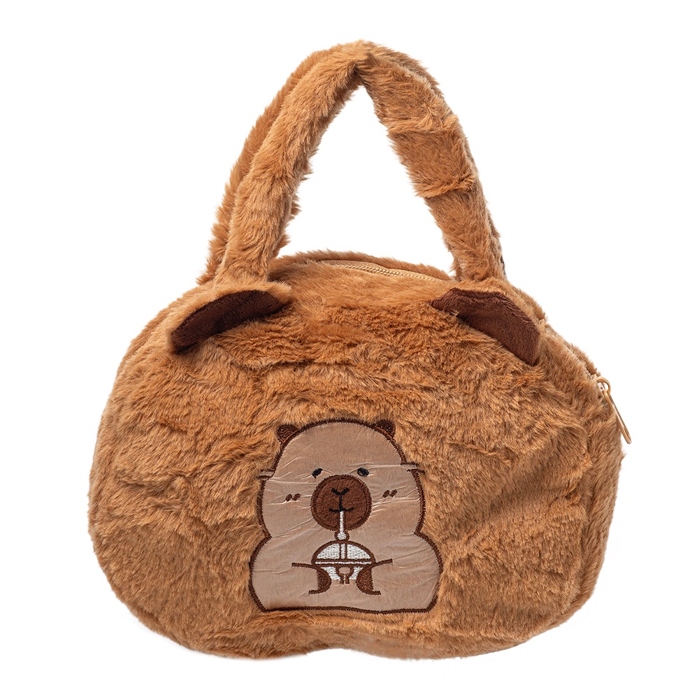 Сумка-мешок ZiBi Capybara 20x16x5 см коричневый