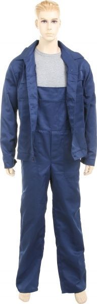 Костюм рабочий Торнадо Евро (куртка и полукомбинезон) рост 3/4 р. 60-62 синий