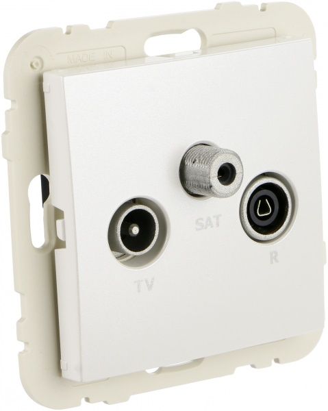 Розетка TV+R+SAT кінцева Efapel Logus білий 21543 TGE