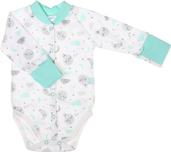 Боді дитяче унісекс Baby Veres Sleepy Moon р.56 м'ятний 