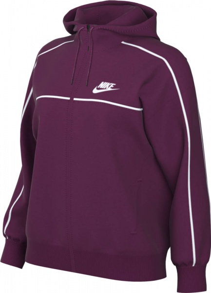 Джемпер Nike W NSW MLNM ESSNTL FLC FZ HDY CZ8338-610 р. L бордовий