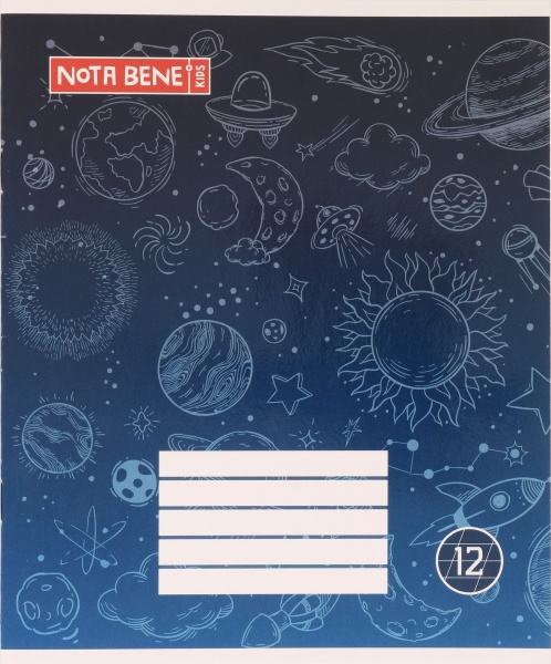 Тетрадь школьная Space скоба 12 листов косая линия Мечты сбываются