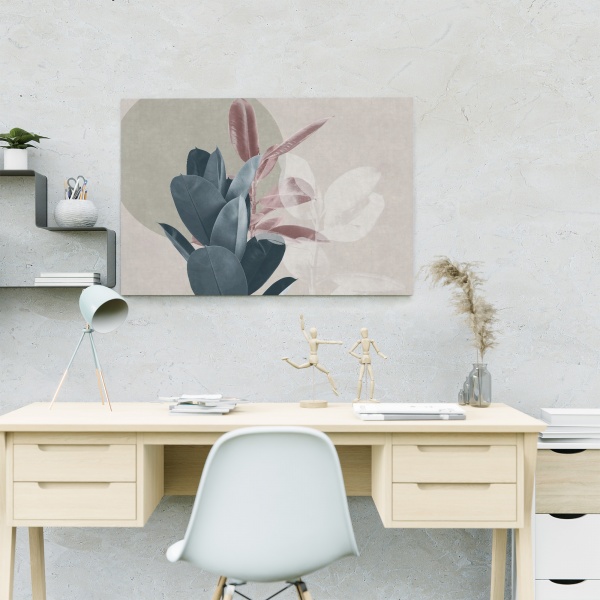 Картина на холсте Пастельные листья 110x80 см WS Holst 14082213 