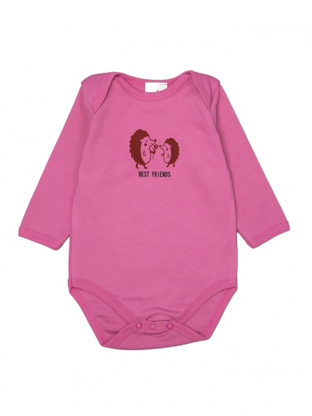 Боди детское для девочки Bambinelli Ежики р.74 розовый 