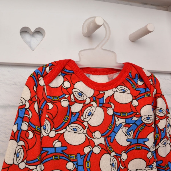 Боди унисекс Blanka Санта Клаус р.68 красный 12807 