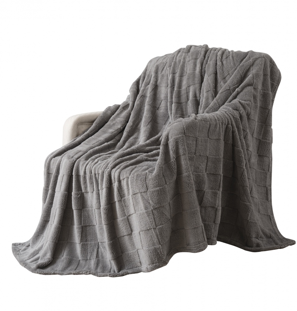 Плед Sherpa Jaсquard Rombo 200x220 см серый La Nuit