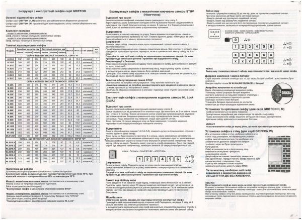 Сейф стенной Griffon W.3228.Е 