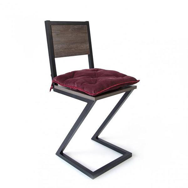 Подушка на стул Романс бордо 400х400