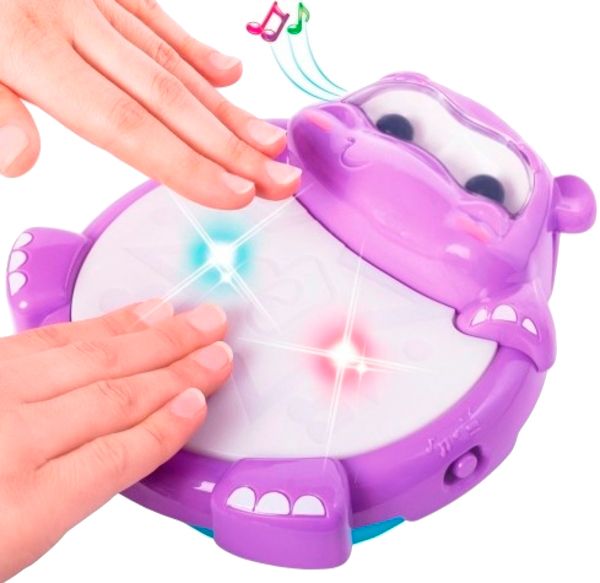 Игрушка музыкальная Bebelino светомузыкальный барабан Бегемотик 58156