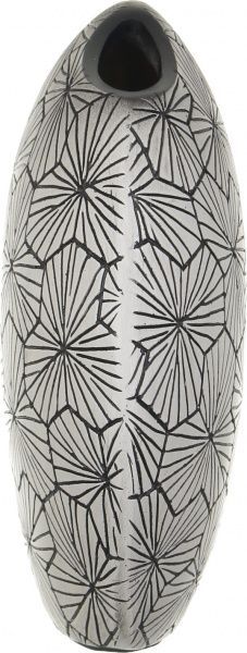 Ваза полирезиновая серая Flower 25х9,5х25 см