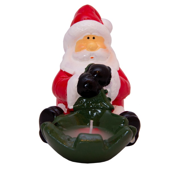 Свічник Підсвічник Дід Мороз зі свічкою, 10,5 * 7 * 9 см (441648) 9 см