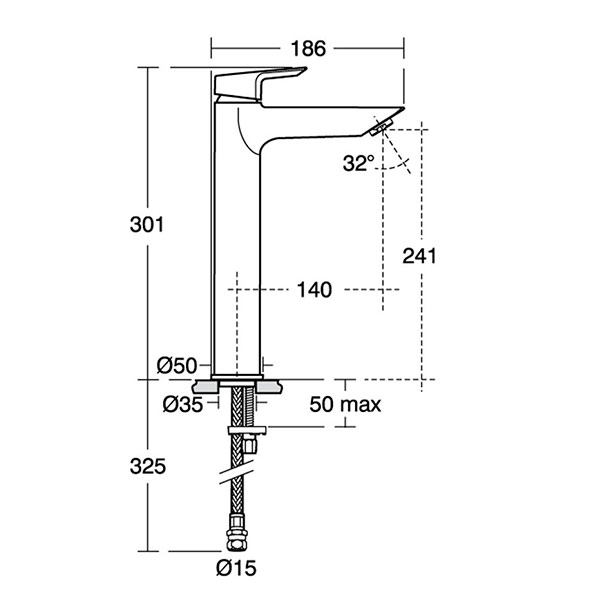 Змішувач для умивальника Ideal Standard TESI A6575AA