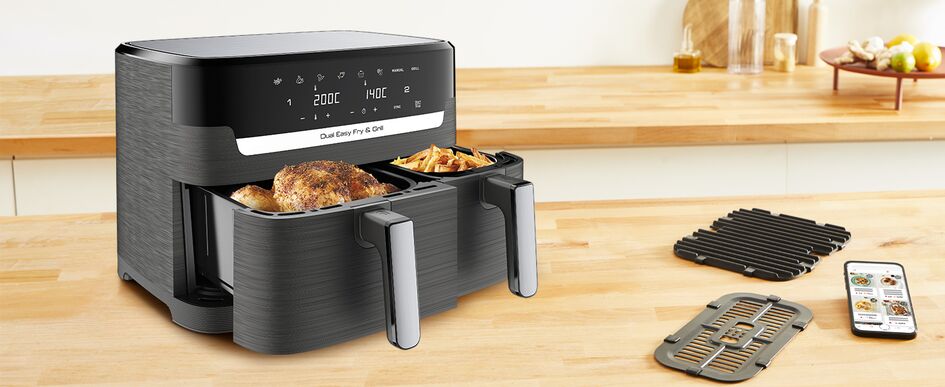 Мультипечь Tefal Dual Easy Fry & Grill Air Fryer EY905B10