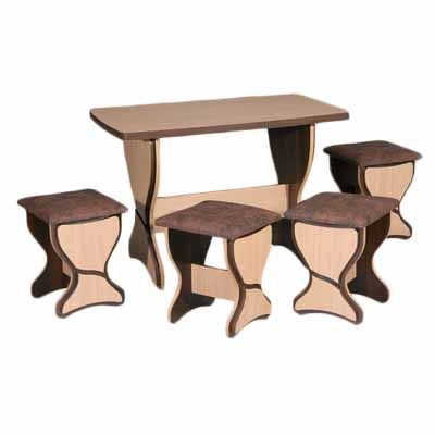 Гарнитур обеденный Прага орех+бронза