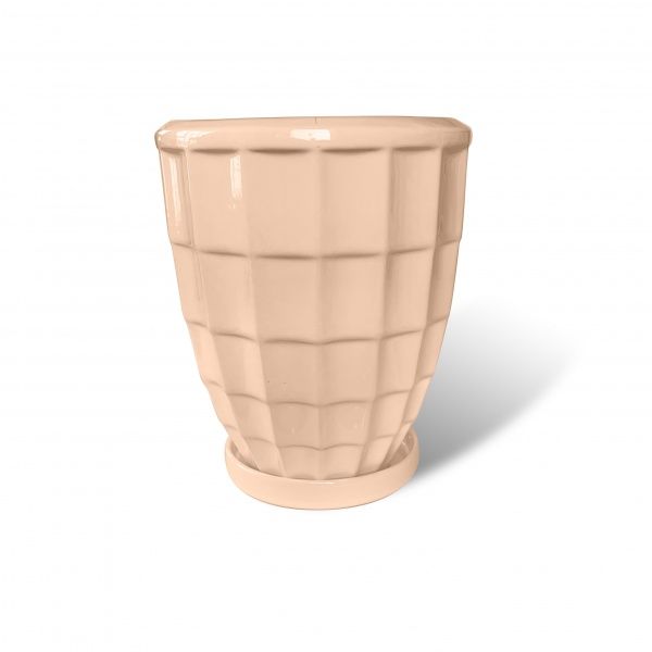 Горшок керамический Резон фигурный 1,7л персиковый 