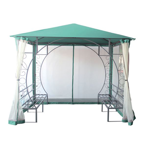 Садовый павильон с двумя лавками