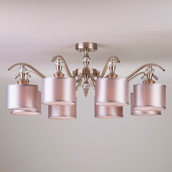 Люстра стельова Strotskis Ofelia 60070/8 8x40 Вт E14 нікель/сатин 