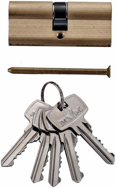 Циліндр MVM Р6Е 35x35 ключ-ключ 70 мм матова латунь