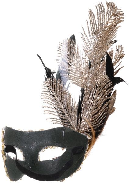 Декорація новорічна Маска з пір'ям 18х36 см EPI-14A2305 