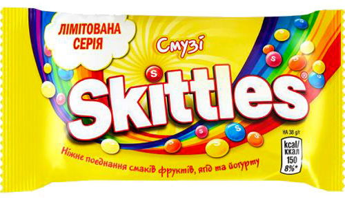 Драже жувальні Skittles Смузі (4009900532327) 38 г 