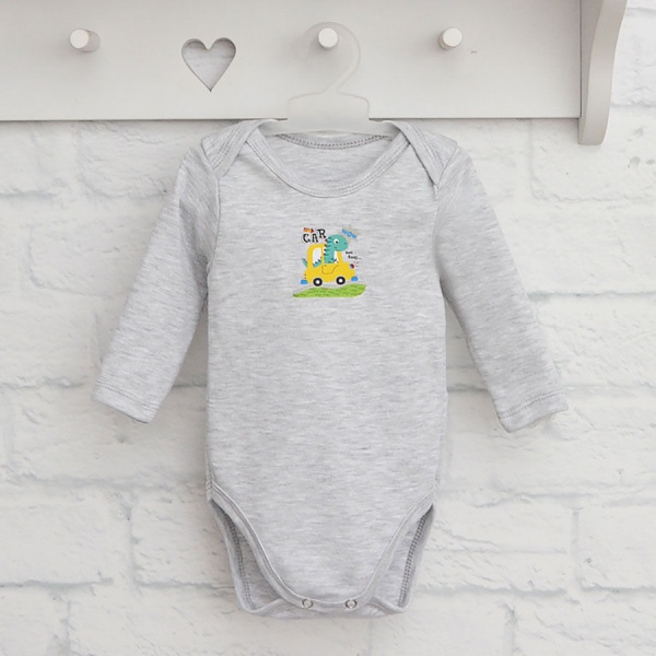 Боди детское для мальчика Blanka Авто р.68 серый 110147 