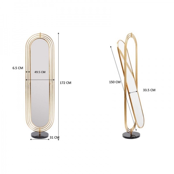 Дзеркало підлогове KARE Design Raggio 48x173 см 