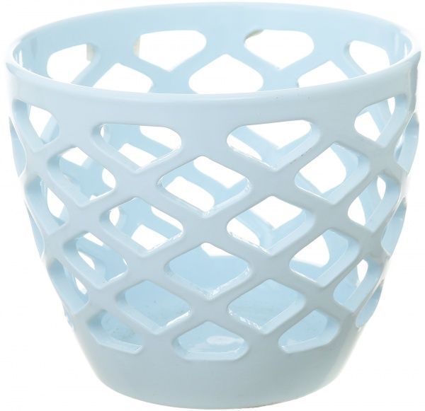 Горщик керамічний Ceramika-design ВК-18 ажур круглий 2л небесно-блакитний 