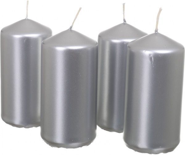 Набір свічок срібних 4 шт.