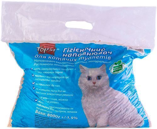 Наполнитель для кошачьего туалета Topsi хвойный, древесный, 8 кг