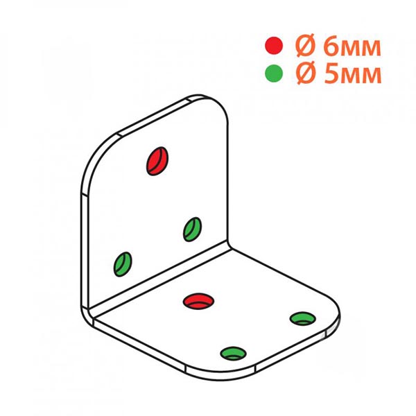 Кутник перфорований Kolchuga рівносторонній 40x40x40 мм 2,5 мм