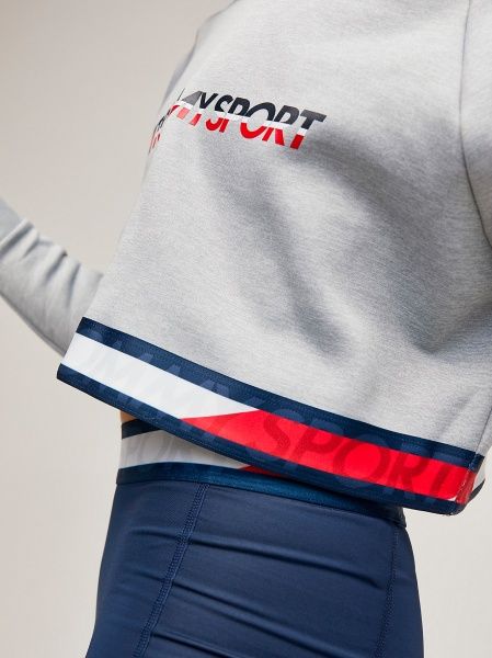 Джемпер Tommy Hilfiger CROP V NECK SWEATER WITH TAPE S10S100363001 р. L светло-серый