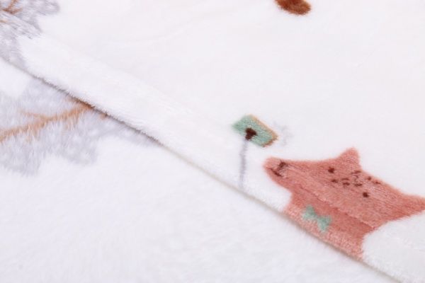 Плед Flannel Let's go 150x200 см белый с принтом La Nuit 