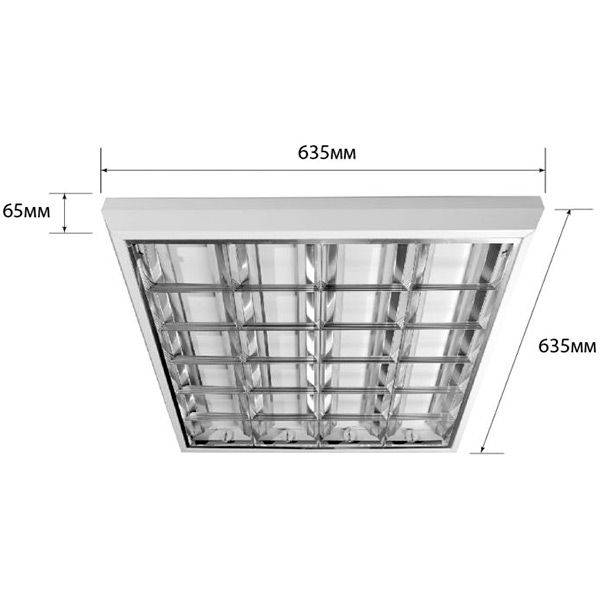 Світильник адміністративний Светкомплект Northcliffe G13 Mistral 418 A34 IP20 білий/хром 