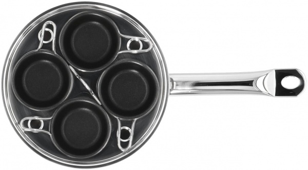 Сковорода для гурманов Specialties 3 18 см з 4 ємностями і скляною кришкою 40850-299-0 Demeyere