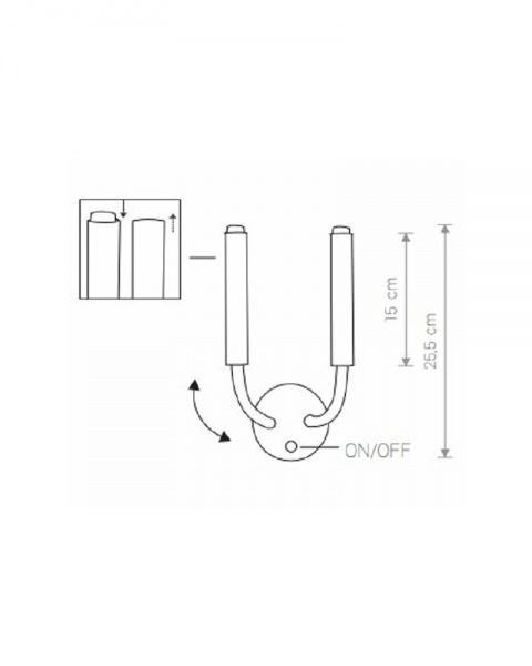 Бра Nowodvorski Stalactite 2x10 Вт G9 чорний/латунь 9055 