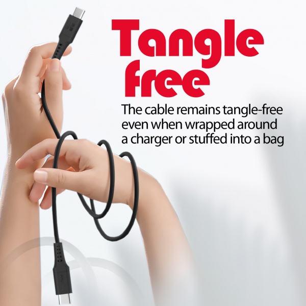 Кабель Promate PowerLink-CC120 USB-C to USB-C 60 Вт Power Delivery 1,2 м чорний (powerlink-cc120.black) 